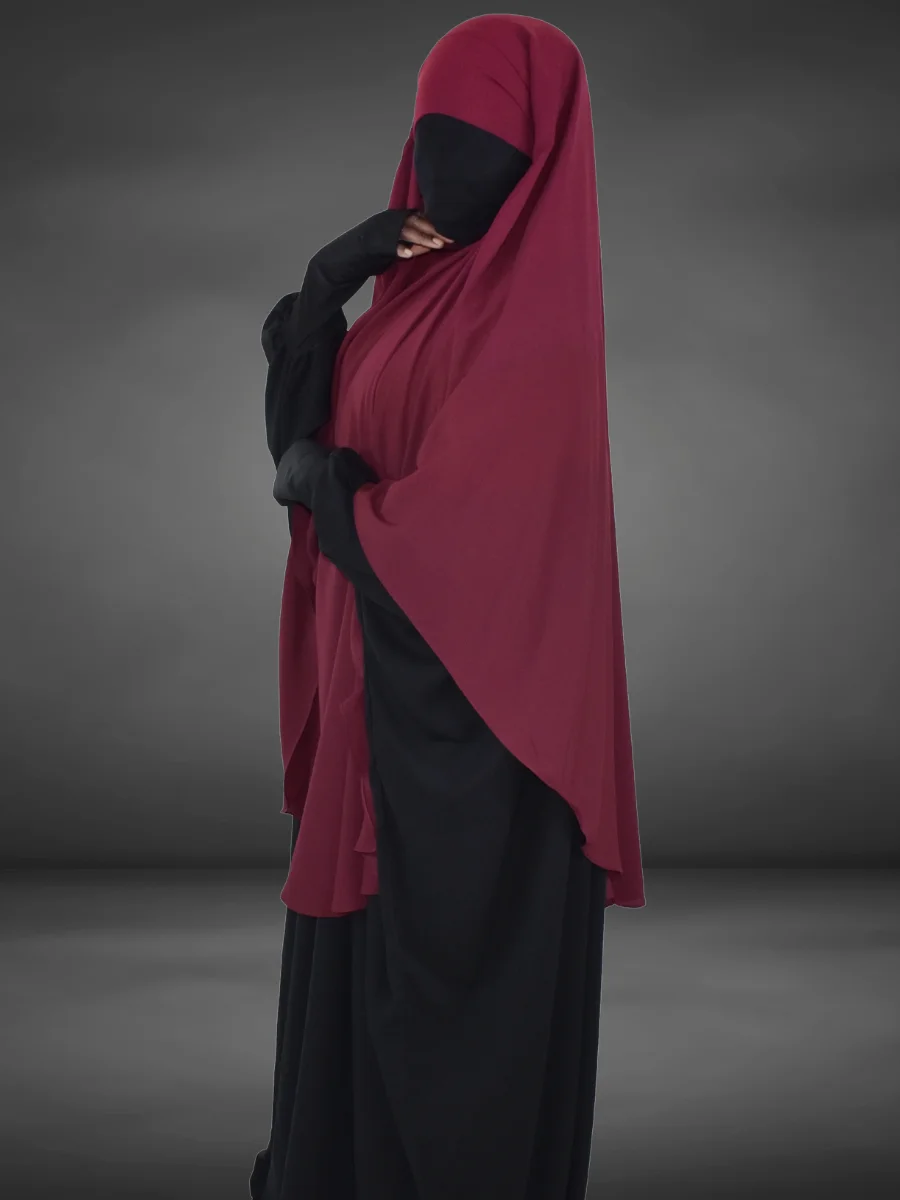 Sirma Satin Dress Collection (Ruby Red)  Um Anas - Islamic clothing,  Hijabs, Abaya's, Kaftans